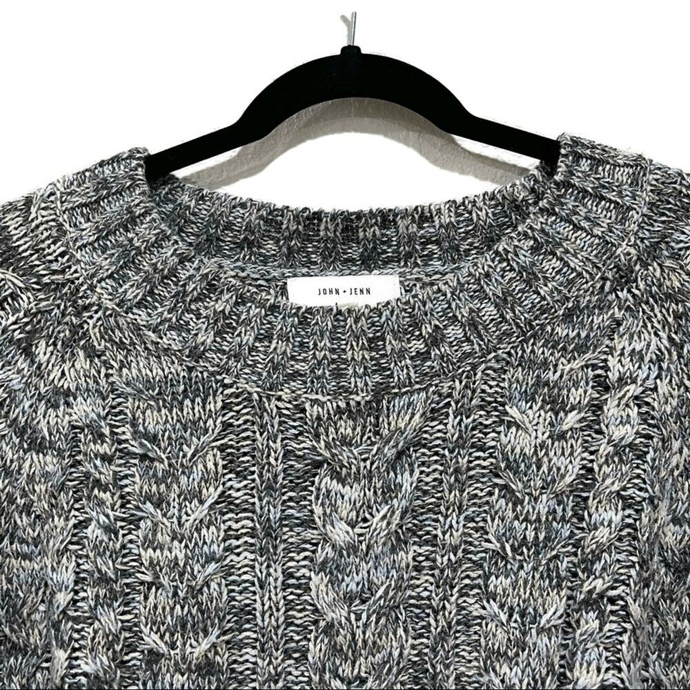 John + Jenn Marled Cable Knit Crewneck Oversize Sweater Size S - Picture 6 of 9